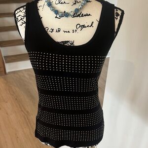 ⚠️CALVIN KLEIN GOLD STUDDED TANK TOP. SIZE SMALL. LOTS OF STRETCH.